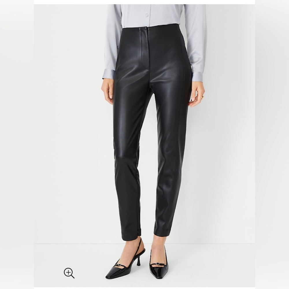 NWT Ann Taylor Audrey Pant in Faux Leather